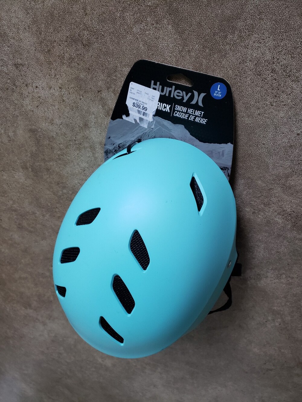 blue Hurley Maverick snow helmet